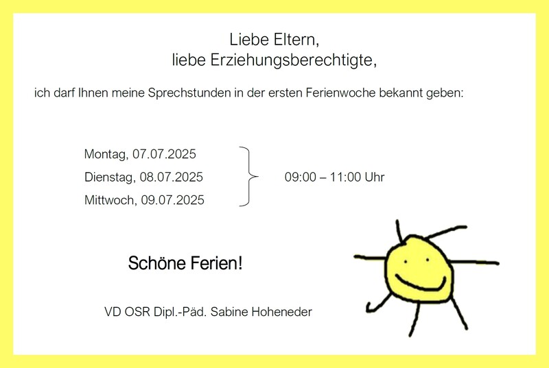 erste ferienwoche